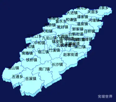 echarts重庆市开州区地图3d地图效果
